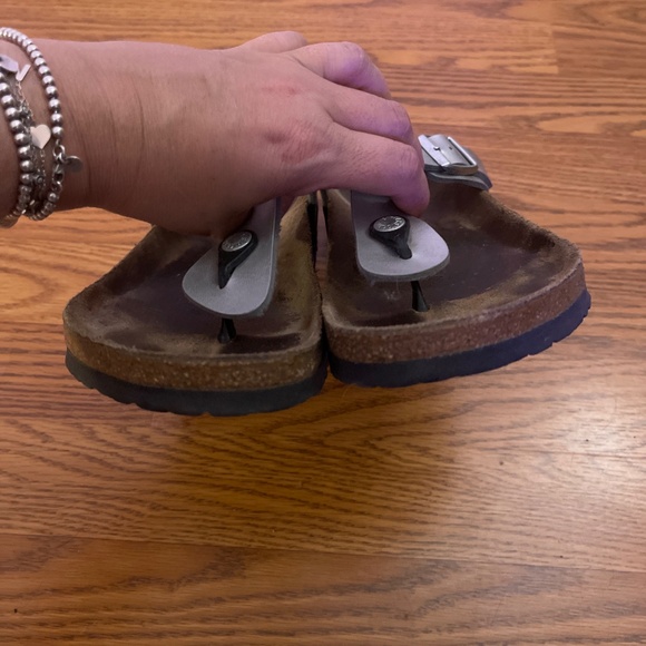 Birkenstock Gizeh Silver Sandals size 41 - Picture 3 of 6